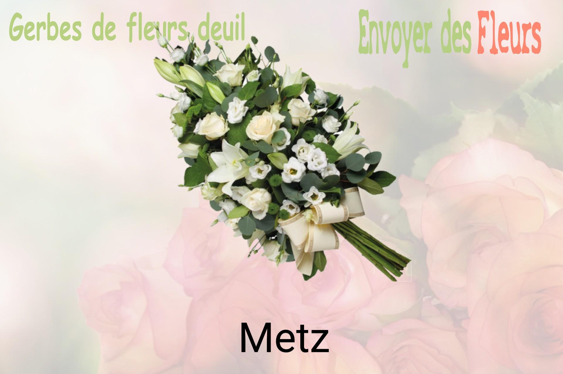 Gerbe de fleurs de deuil livrée à Metz